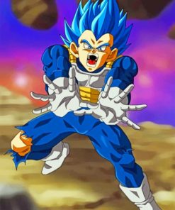 Vegeta Dragon Ball paint by numbers