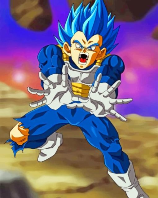 Vegeta Dragon Ball paint by numbers