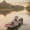 Vietnamese Woman In A Boat Piant by numbers