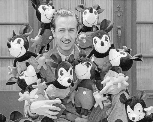 Monochrome Walt Disney Paint by numbers