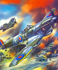 War Spitfire Paint by numbers