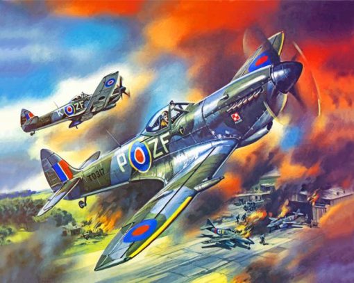 War Spitfire Paint by numbers