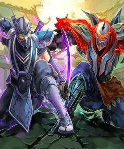 Zed And Shen League Of Legends Paint by numbers