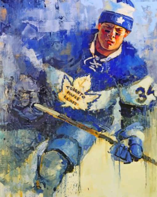 Auston Matthews Toronto Maple Leafs paint by numbers