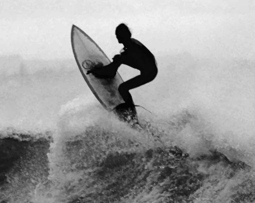 Black And White Surfer Paint by nuumbers