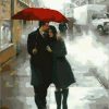 Couple In The Rain Paint by numbers