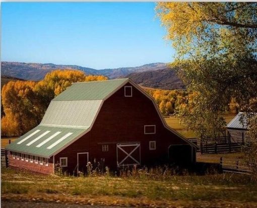 Red Barn Farm paint by numbers