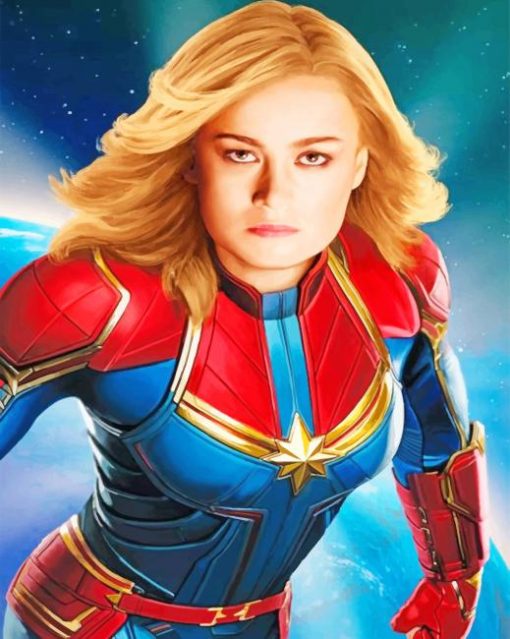 Carol Danvers Captain Marvel Paint by number