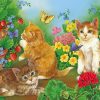 Cats In Garden Paint by numbers