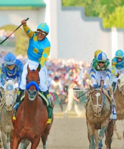 Churchill Derby Horses Jockey Paint by numbers