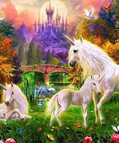 Horse Unicorn In Heaven paint by numbers