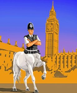 English Police Man paint by numbers