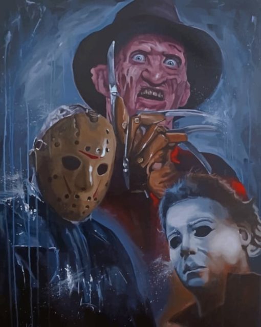 Freddy Krueger Michael Myers Paint by numbers