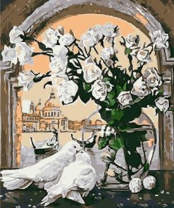 White Pigeon At Window Paint by numbers