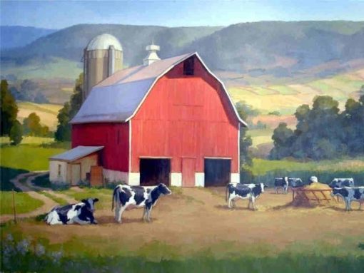 Farm Of Cows paint by numbers