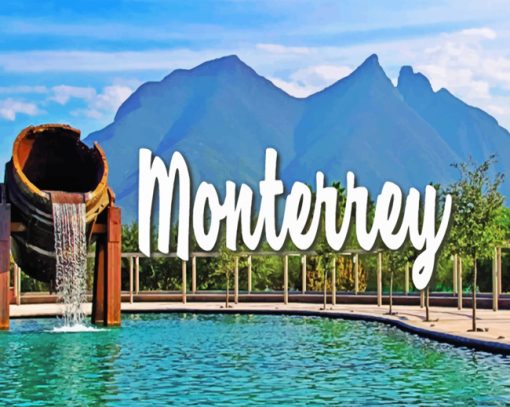 Monterry Mexico Landscape paint by numbers