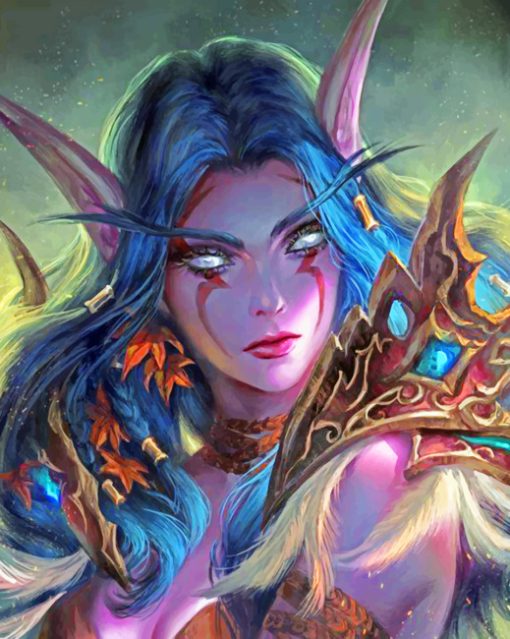 Night Elf World Of Warcraft paint by numbers