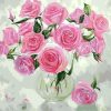 Pink Peony Roses Paint by numbers