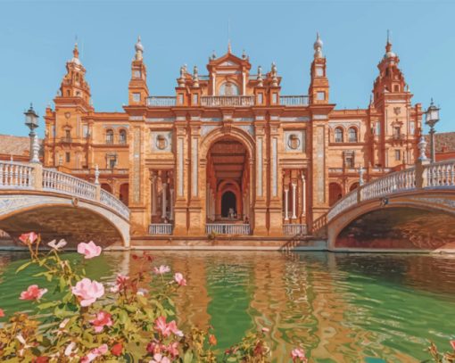 Plaza De Espana Seville Paint by numbers