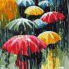 Colorful Umbrellas paint by numbers