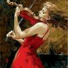 Violin Girl paint by numbers