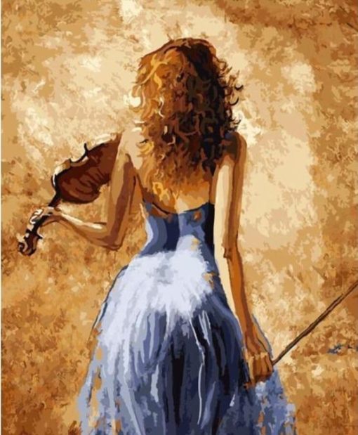 Violin Woman paint by numbers