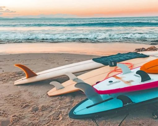 Surf Boards paint by numbers