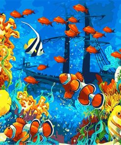 Underwater Fish paint by numbers