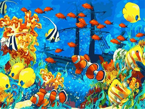 Underwater Fish paint by numbers