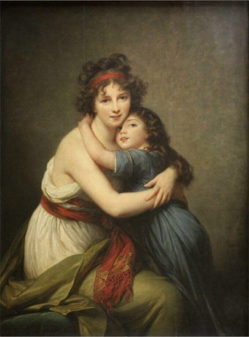 Woman With Her Daughter Paint by numbers