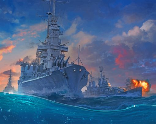 World Of Warships paint by numbers