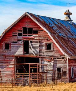 Abandoned Barn paint by numbers