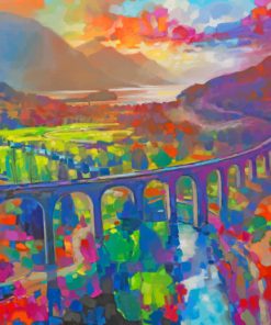 Glenfinnan Viaduct paint by numbers