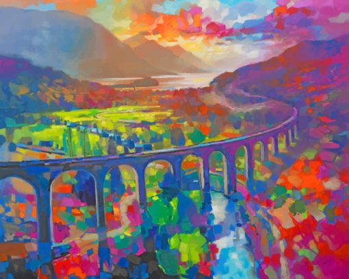 Glenfinnan Viaduct paint by numbers