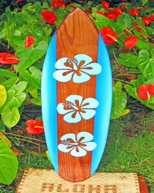 Aesthetic Surfboard paint by numbers