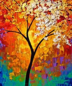 Aesthetic Abstract Tree Paint by numbers