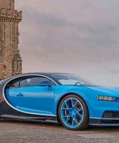 Blue Bugatti Chiron Paint by numbers