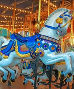 Aesthetic Carousel Horse paint by numbers