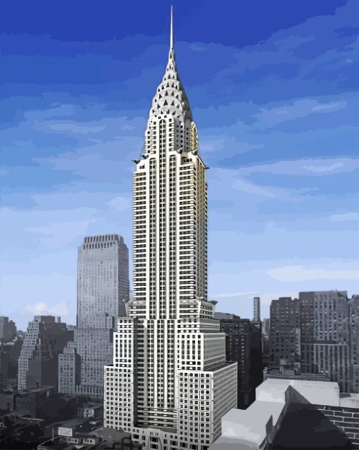 Aesthetic Chrysler Building Paint by numbers