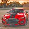 Red Ford Mustang Paint by numbers