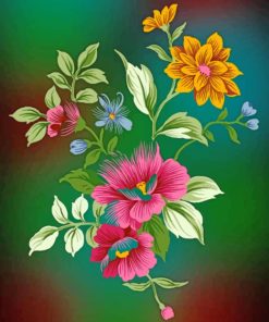 Aesthetic Flowers Paint by numbers