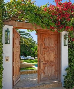 Aesthetic Garden Door paint by numbers