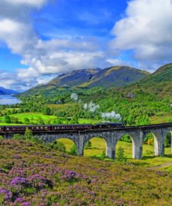 Aesthetic Glenfinnan Viaduct Scotland paint by numbers