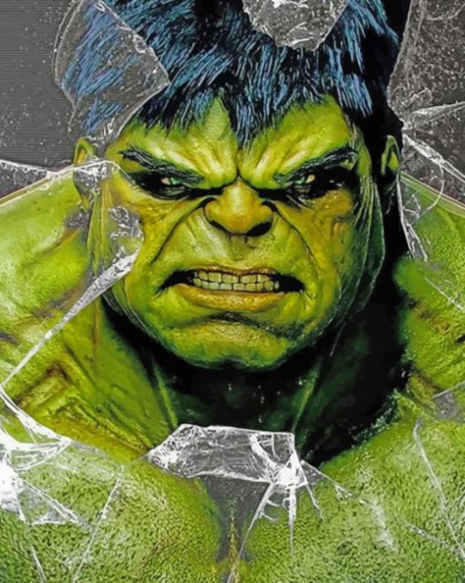 Aesthetic Hulk paint by numbers