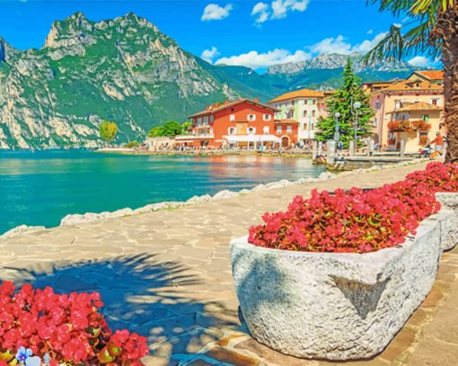 Aesthetic Lake Garda paint by numbers