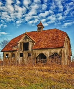 Aesthetic Old Barn paint by numbers