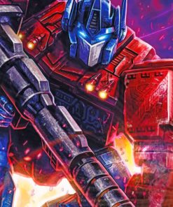 Aesthetic Optimus Prime paint by numbers