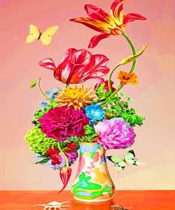 Colorful Ginger Jar Vase paint by numbers