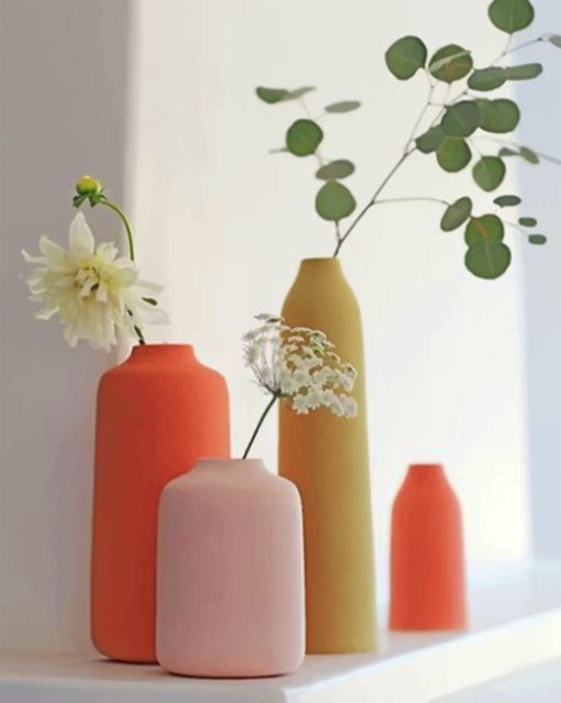 Tropical Vases Paint by numbers