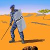 African Police Man paint by numbers